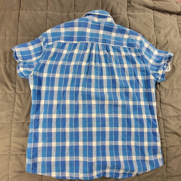 Tommy Hilfiger Mens 2XL Blue Plaid Button Up Shirt Custom Fit Casual Comfort Sho - Picture 2 of 10